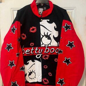Betty Boop Vintage Cotton Twill Jacket By RR DESIGNS, 3XL - NEW